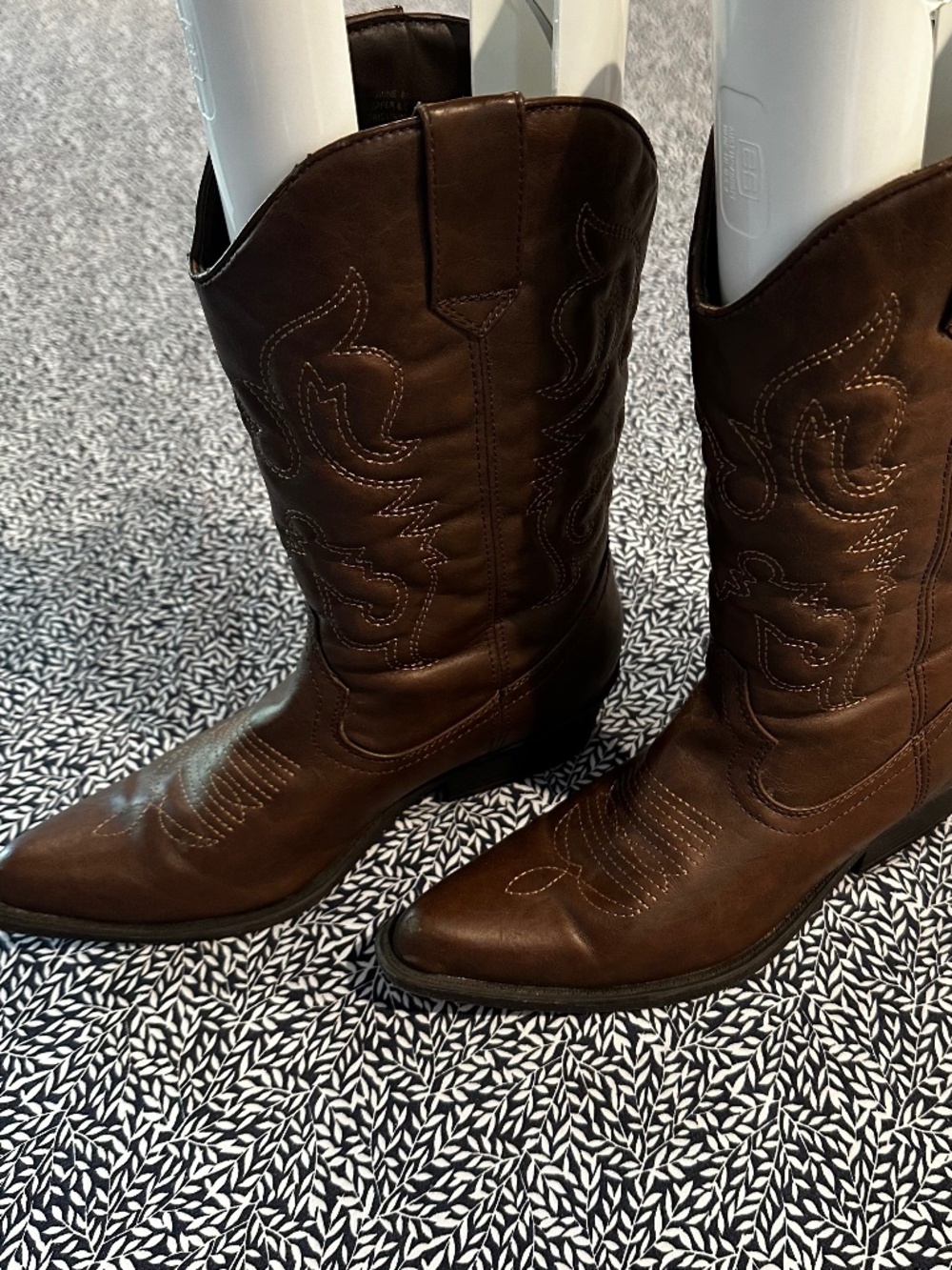Madden Girl Brown Western Heeled Boots